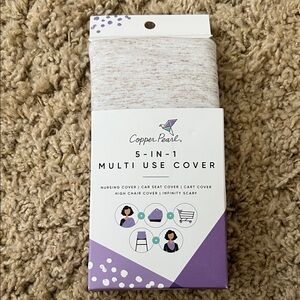 Copper Pearl Multi-Use Cover - Cream and Purple